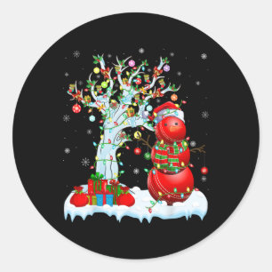 Adesivo Árvore de Iluminação de Natal Palhaço Snowman Cric