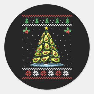 Adesivo Árvore de Natal Avocado Natal Feia Doce Natal Xmas