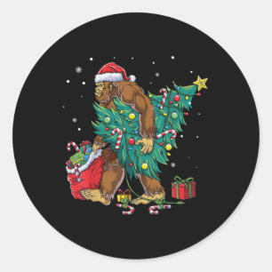 Adesivo Árvore de Natal Bigfoot Luzes Engraçadas Xmas Sasq