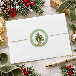 Adesivo Árvore de Natal Botânica Elegante Natal