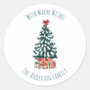 Adesivo Árvore de Natal Branca Elegante Personalizada