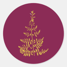 Árvore de Natal Burgundy e Dourada