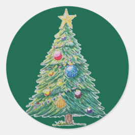Adesivo Árvore de Natal Colorida