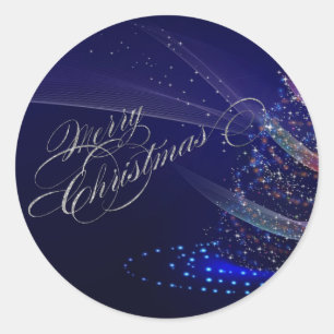 Adesivo Árvore de Natal Colorida e Brilhante, Feliz Natal