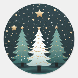 Adesivo Árvore de Natal com estrelas