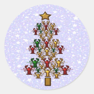 Adesivo Árvore de Natal da lagosta dos lagostins