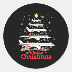 Adesivo Árvore de Natal de avião Feliz Natal Mais Likel