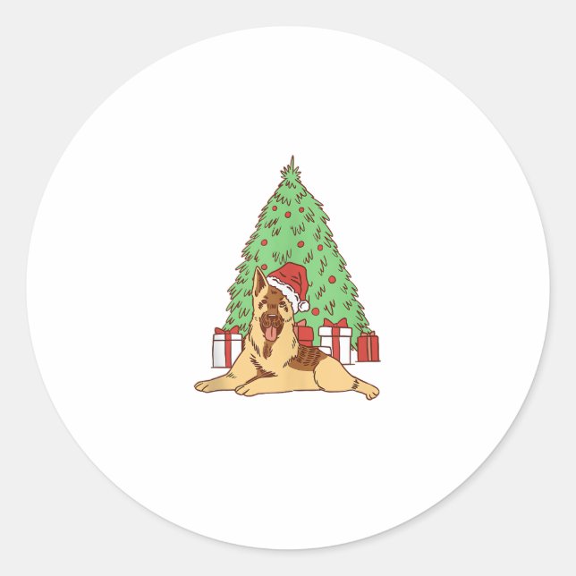 Adesivo Árvore de Natal de Cachorro - Feliz Natal (Frente)