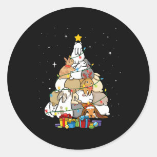 Adesivo Árvore de Natal de Coelho Fofo 