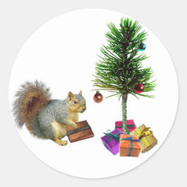 Adesivo Árvore de Natal de Esquilo