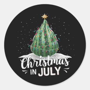 Adesivo Árvore de Natal de Melancia Natal em Julho Verão