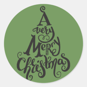 Adesivo Árvore de Natal de Natal de Férias Verdes, NATAL D