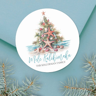 Adesivo Árvore de Natal de Praia Mele Kalikimaka