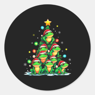 Adesivo Árvore de Natal de Sapo Engraçado Férias Saltador 