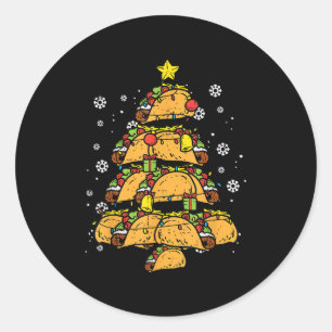 Adesivo Árvore de Natal de Taco Comida Mexicana Natal