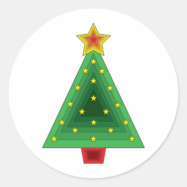 Adesivo Árvore de Natal de Triângulo (Frente)
