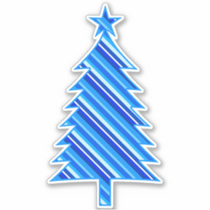 Adesivo Árvore de Natal Denim Blue Layered Strips