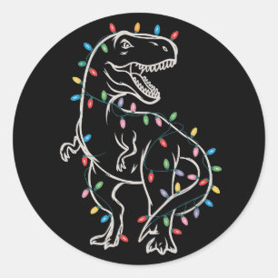 Adesivo Árvore de Natal Dinossauro T-rex Natal Pet Dino Tr