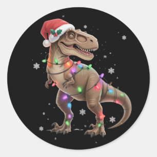 Adesivo Árvore de Natal Dinossauro T-rex Natal Pet Dino Tr