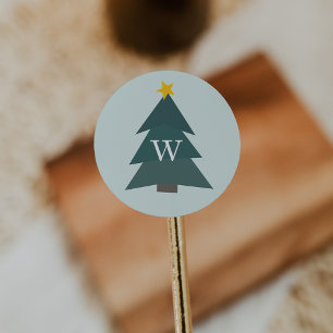 Adesivo Árvore de Natal do Cutout  Monograma de férias