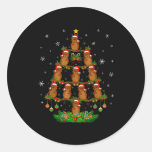 Adesivo Árvore de Natal do Groundhog Amante do Natal Engra
