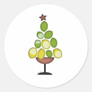 Adesivo árvore de Natal do limão do limão com