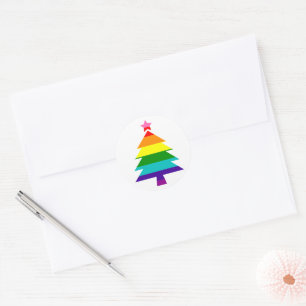 Adesivo Árvore de Natal do Orgulho LGBTQ Coloração do Arco