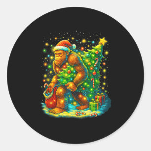 Adesivo Árvore de Natal do Papai Noel Bigfoot Funny Sasqua