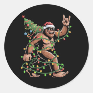 Adesivo Árvore de Natal do Papai Noel Pé Grande Luzes de N