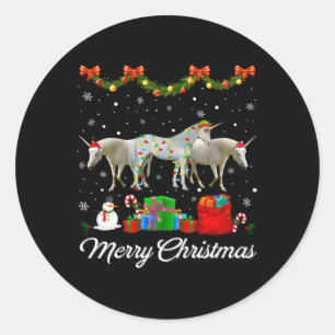 Adesivo Árvore de Natal do Unicórnio Xmas Pajama Ilumina A