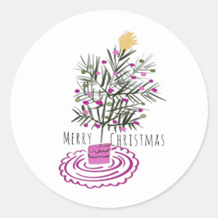 Adesivo Árvore de Natal Doodle Art