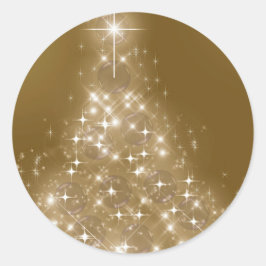 Adesivo Árvore de Natal Dourada Elegante