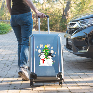 Adesivo Árvore de Natal e Neve