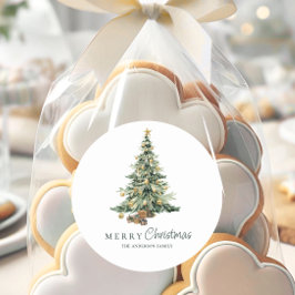 Adesivo Árvore de Natal em Aquarela Elegante