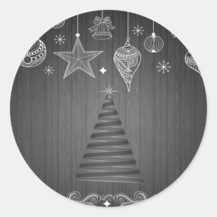 Adesivo Árvore de Natal, enfeites de Natal brancos