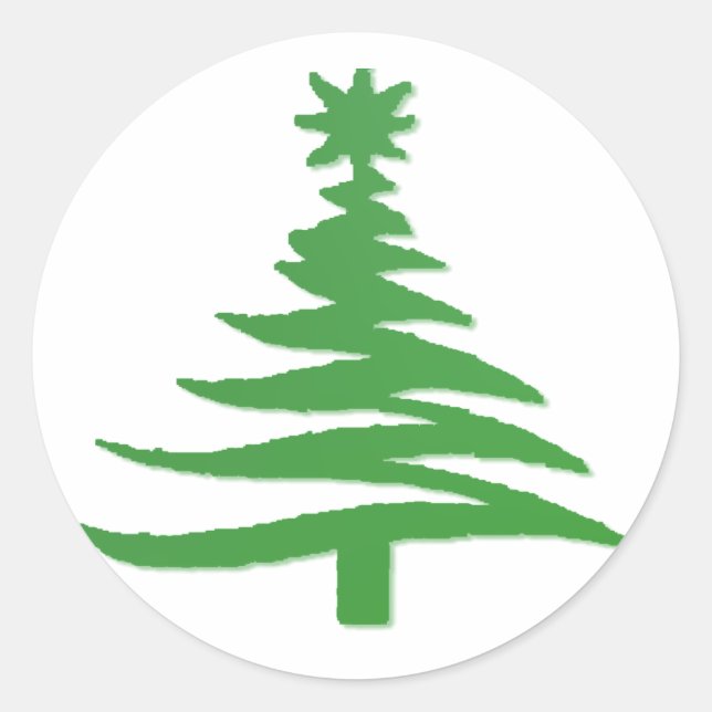Adesivo Árvore de Natal Estêncil Verde (Frente)