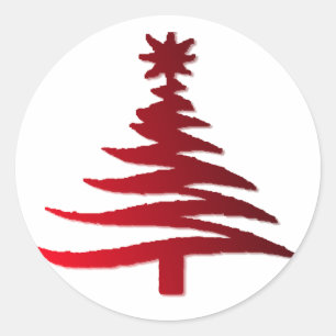 Adesivo Árvore de Natal Estêncil Vermelho