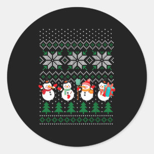 Adesivo Árvore de Natal Feia do Papai Noel Homem de Neve A