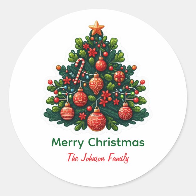 Adesivo Árvore de Natal Feliz Natal (Frente)