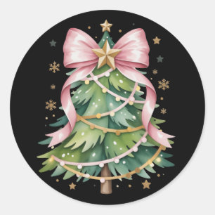 Adesivo Árvore de Natal Festa Laço Coquete Feminina Fofa