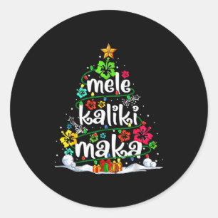 Adesivo Árvore de Natal Floral Havaiana Mele Kalikimaka Tr