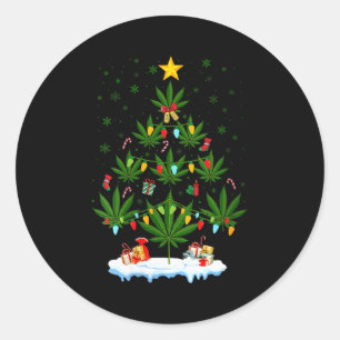 Adesivo Árvore de Natal Folha Feminina Maconha Usuário Nat