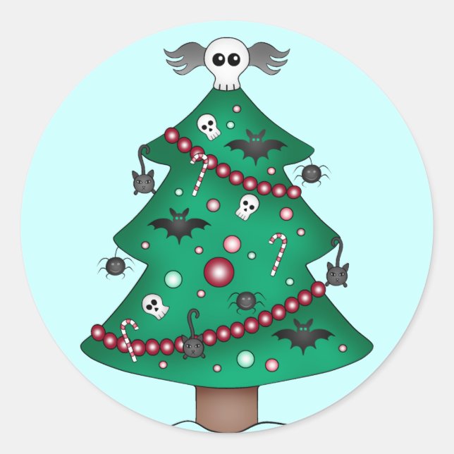Adesivo Árvore de Natal Gótica (Frente)
