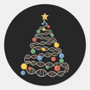 Adesivo Árvore de Natal Hélice de DNA Cientista Biologia C