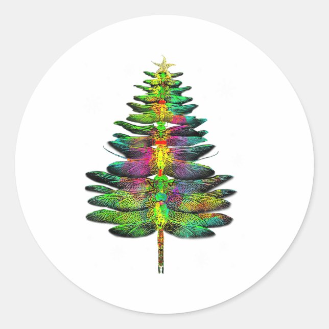 Adesivo Árvore de Natal Libélula Libélula Natal  (Frente)