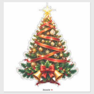 Adesivo Árvore de Natal Maravilhosamente Decorada