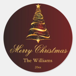 Adesivo Árvore de Natal Mínima Elegante do Ouro