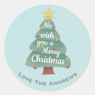 Adesivo Árvore de Natal Moderno Feliz Natal