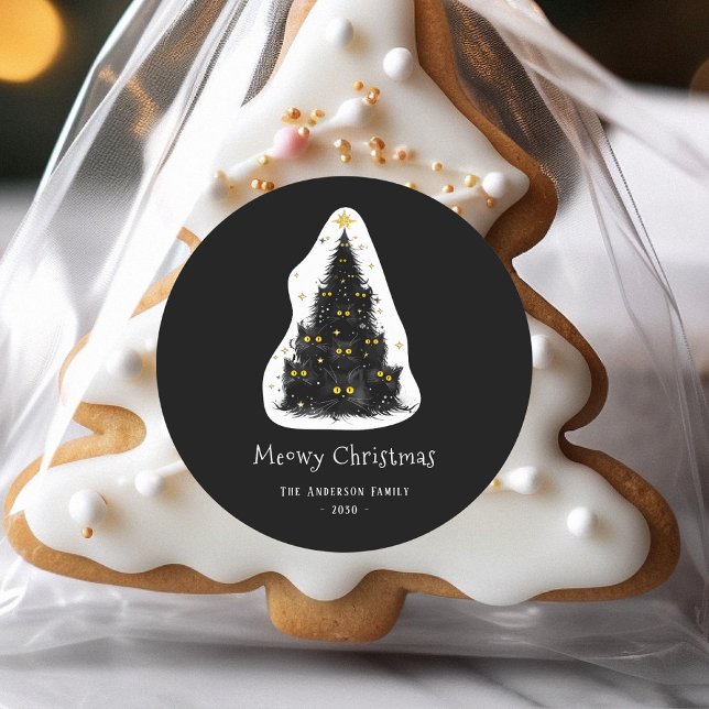 Adesivo Árvore de Natal Moga Preta Divertida (Criador carregado)