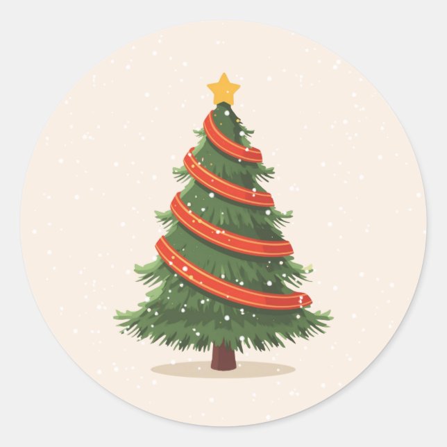 Adesivo Árvore de Natal, Natal, Minimalista (Frente)